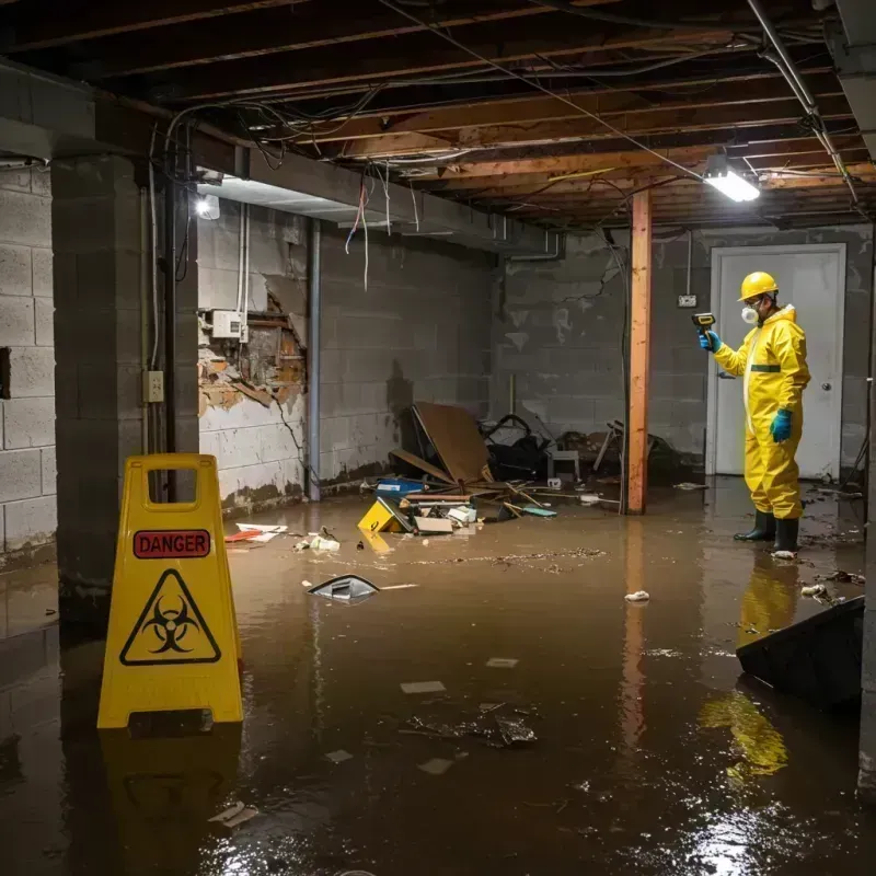 Flooded Basement Electrical Hazard in Knox County, NE Property